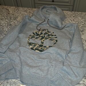 Timberland Gray Hoodie with Camo Logo